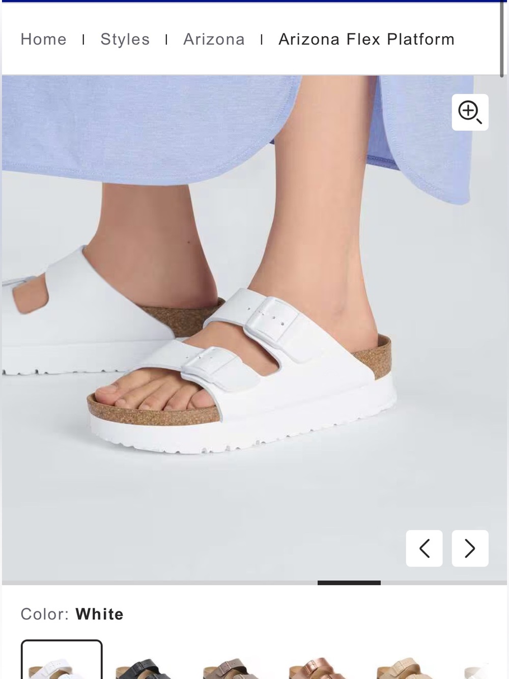 Birkenstock Arizona Flex Platform - White 38 - Picture 3 of 7